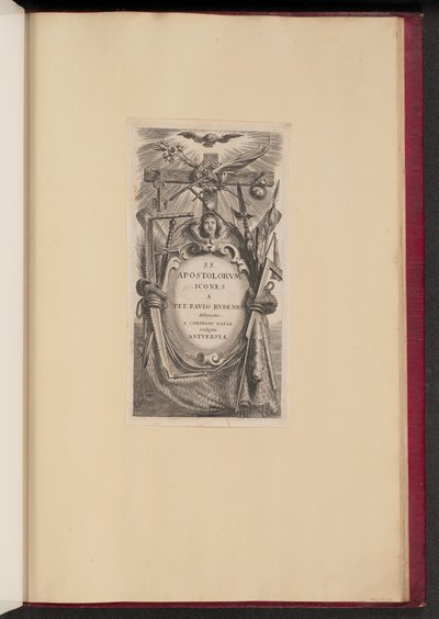 Placa de Título para SS. Apostolorvm Icones de Cornelis Galle I after Sir Peter Paul Rubens