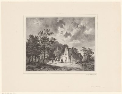 casa en paisaje de Cornelis Gerrit Verburgh