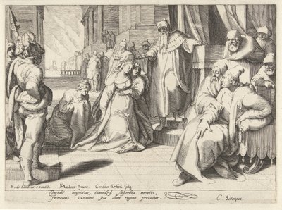 Ester ante Asuero de Cornelis Jacobsz. Drebbel