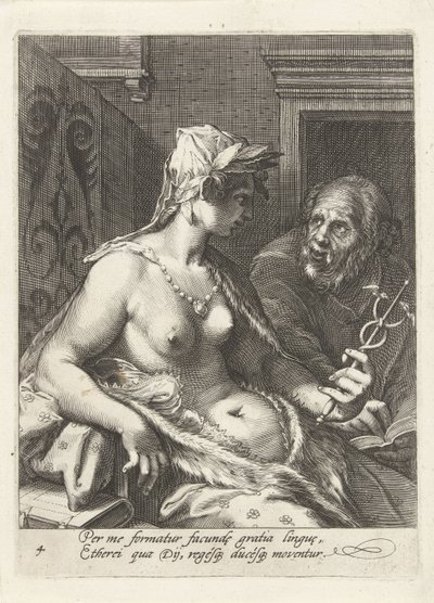 Retórica Las siete artes liberales (título de la serie) de Cornelis Jacobsz. Drebbel