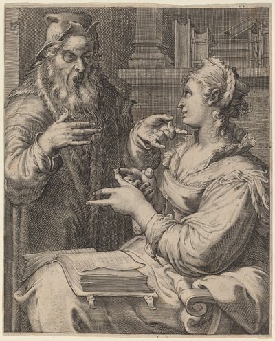 Filosofía de Cornelis Jacobsz Drebbel, after Hendrik Goltzius