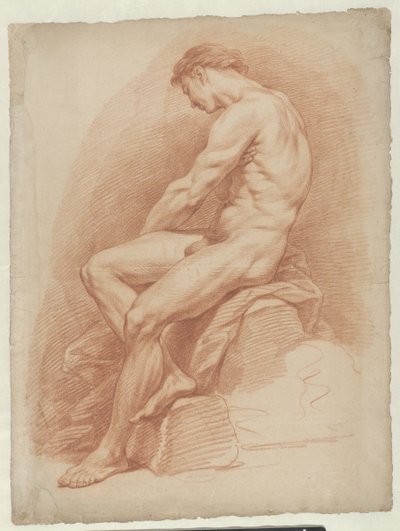 Desnudo masculino sentado de Cornelis Joseph d