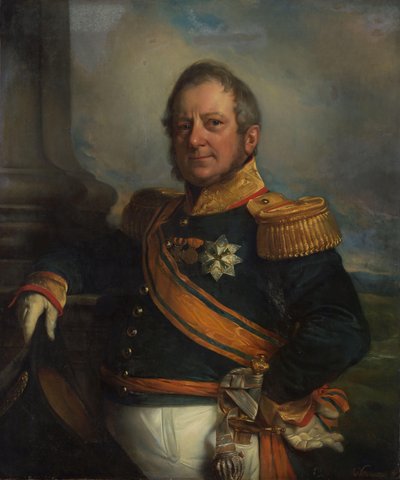 Retrato de Hendrik Merkus, Barón de Kock, Comandante del Ejército y después de 1826 Teniente Gobernador General de las Indias Orientales Holandesas de Cornelis Kruseman
