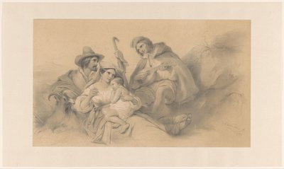 Paisanos que descansan de Cornelis Kruseman