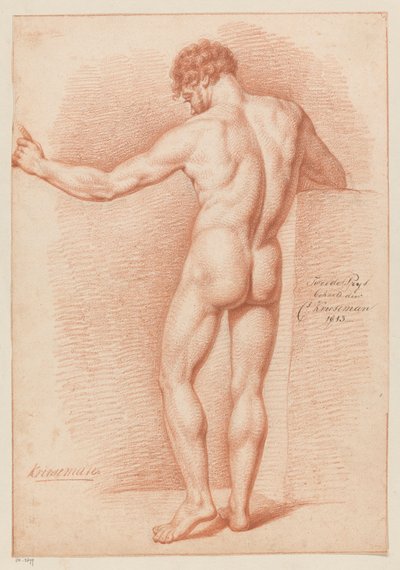 Desnudo masculino de pie, visto de espaldas (2º premio 1813) de Cornelis Kruseman