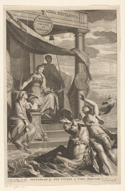 El secuestro de Europa vigilado por Britannia
Portada de: Isaac de Larrey, Histoire d
