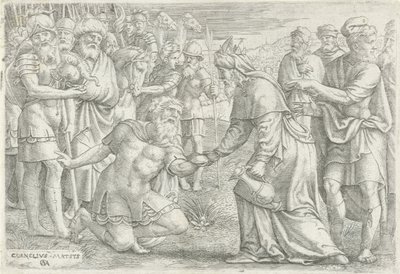 El encuentro de Abraham con Melquisedec de Cornelis Massijs