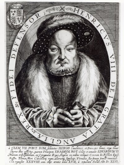 Retrato de Enrique VIII, grabado por Peter Isselburg, 1646 de Cornelis Massys