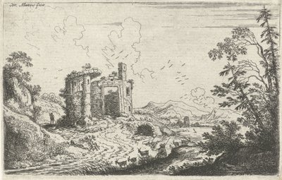 Paisaje con un cabrero de Cornelis Matthieu