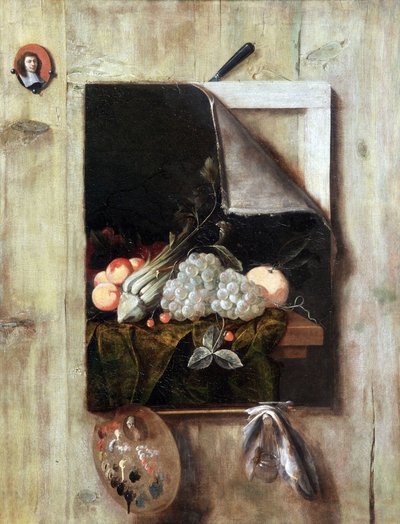 Bodegón en trampantojo de Cornelis Norbertus Gysbrechts