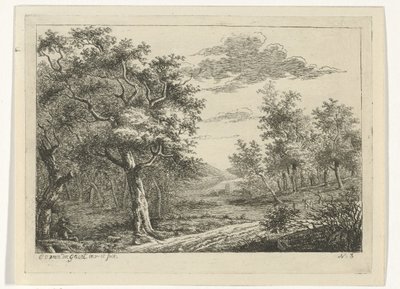 Paisaje con figuras y ganado Paisajes con ganado (título de serie) de Cornelis Ouboter van der Griendt