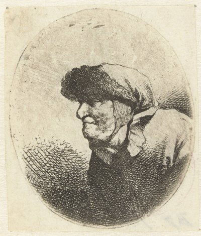 Busto de anciana, de perfil de Cornelis Pietersz. Bega