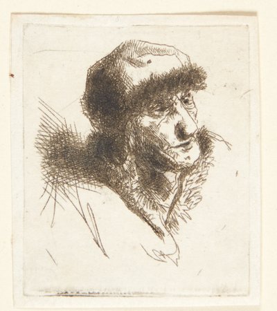 Anciana con sombrero de piel de Cornelis Pietersz Bega