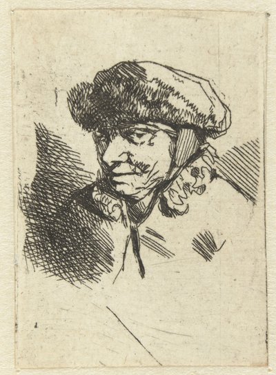 Anciana con sombrero de piel de Cornelis Pietersz. Bega