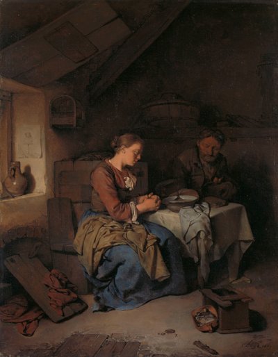 Dando las gracias de Cornelis Pietersz. Bega