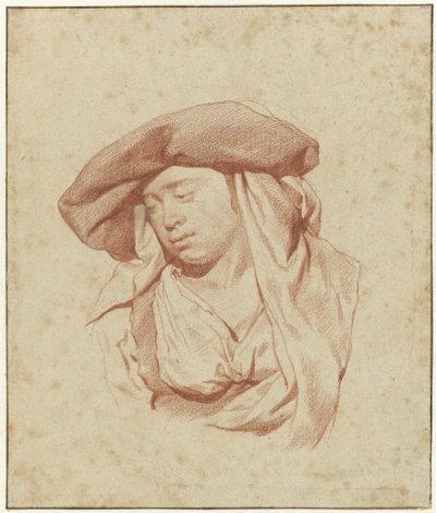 estudio de una mujer, longitud del busto, ligeramente mirando hacia la izquierda y mirando hacia abajo de Cornelis Pietersz. Bega