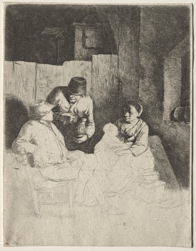 La madre sentada en una posada de Cornelis Pietersz Bega