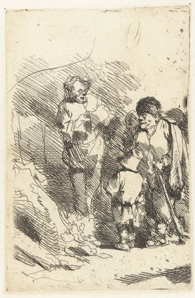El hombre que canta y el público que escucha, incluidos el niño y el hombre de Cornelis Pietersz. Bega