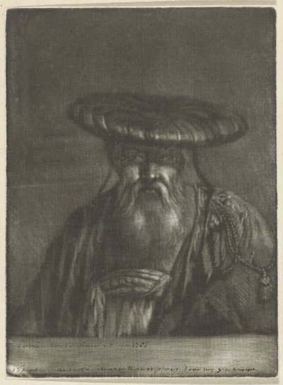 hombre oriental de Cornelis Ploos van Amstel (signed by artist)