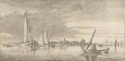 vista del rio de Cornelis Ploos van Amstel (signed by artist)