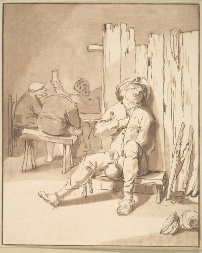 Granjero borracho en una posada, 1775 de Cornelis Ploos van Amstel