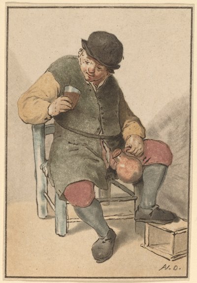 Campesino Sentado con Jarra, c. 1763 de Cornelis Ploos van Amstel