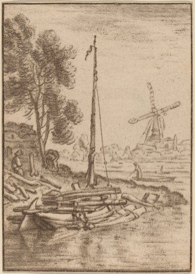 Río serpenteante, 1761, publicado 1765 de Cornelis Ploos van Amstel