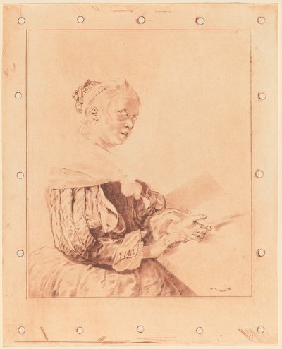 Niña joven en el teclado de Cornelis Ploos van Amstel