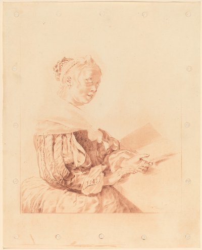 Joven Chica en el Teclado de Cornelis Ploos van Amstel