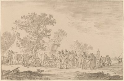 Mercado de ganado de Cornelis Ploos van Amstel after Jan