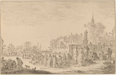 Mercado de pescado de Cornelis Ploos van Amstel after Jan