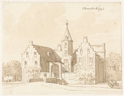 Castillo Drakenburg cerca de Baarn de Cornelis Pronk (possibly)