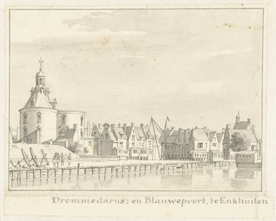Los Drommedaris y Blauwepoort en Enkhuizen de Cornelis Pronk