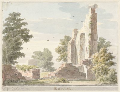 Ruinas del castillo de Ruwiel de Cornelis Pronk