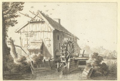 Molino de agua de Cornelis Saftleven (attributed to)