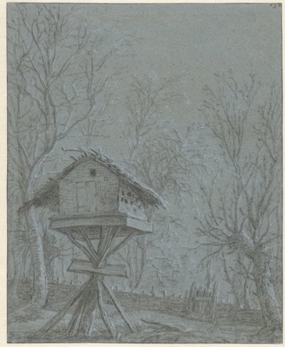 Palomar entre árboles de Cornelis Saftleven (possibly)