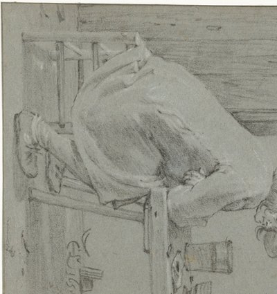 Hombre sentado a la mesa de Cornelis Saftleven