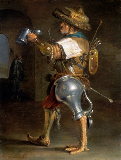 Figura Antropomórfica de un Hombre (una de un par) de Cornelis Saftleven
