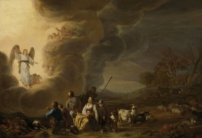 La anunciación al pastor de Cornelis Saftleven