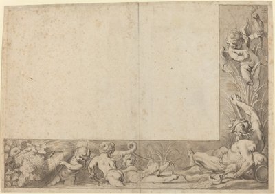 Dios del río con putti de Cornelis Schut I