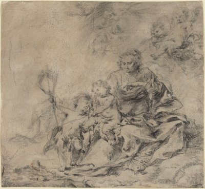 La Virgen y el Niño con Juan el Bautista de Cornelis Schut I