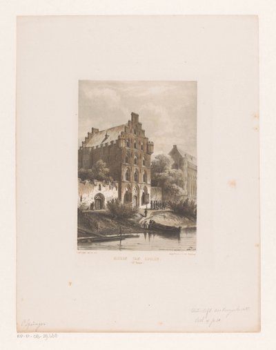 casas junto al agua Casas de nobles (siglo XIII) (título sobre objeto) de Cornelis Springer