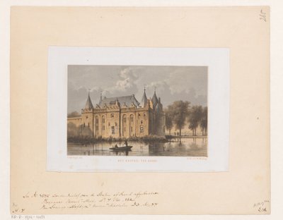 Castillo de Gouda El castillo de Goude (título sobre el objeto) de Cornelis Springer