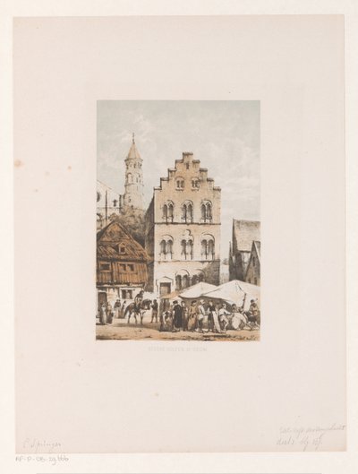 casas del siglo XII Casas Steene del siglo XII (título sobre el objeto) de Cornelis Springer