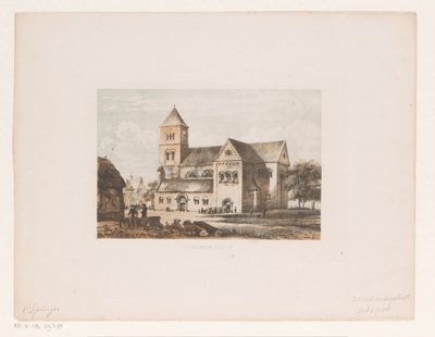 Iglesia del siglo XII Edificio de la iglesia del siglo XII (título sobre el objeto) de Cornelis Springer