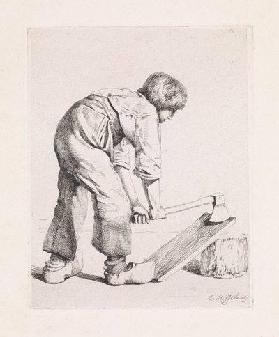 el partidor de troncos Cuarta suite (título de la serie) de Cornelis Steffelaar