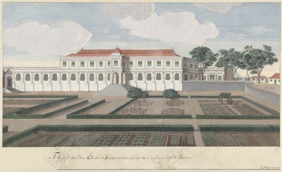 La Casa del Gobernador con el jardín en Colombo en Ceilán 