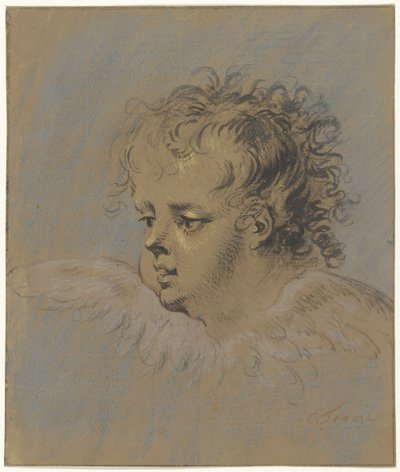 Cabeza de ángel con alas de Cornelis Troost