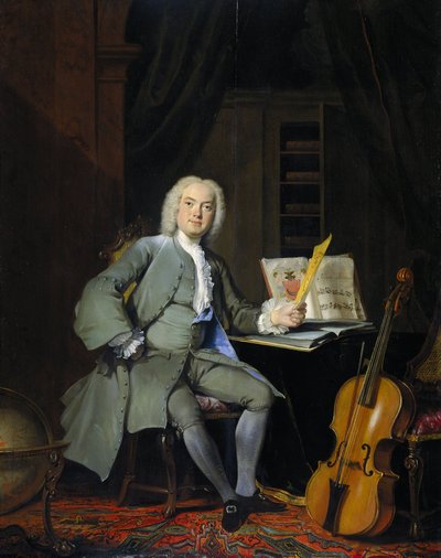 Retrato de un miembro de la familia Van der Mersch, 1736 de Cornelis Troost