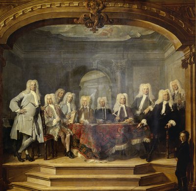 Regentes del Orfanato Aalmoezeniersweeshuis en Ámsterdam, 1729 de Cornelis Troost